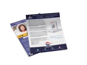 A soulful flyer featuring a woman's face, exemplifying Gagan Sarkaria's brand portfolio.