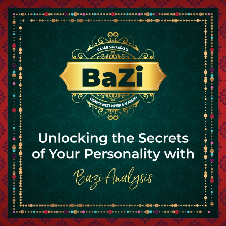 A promotional image for BaZi Analysis, featuring text: