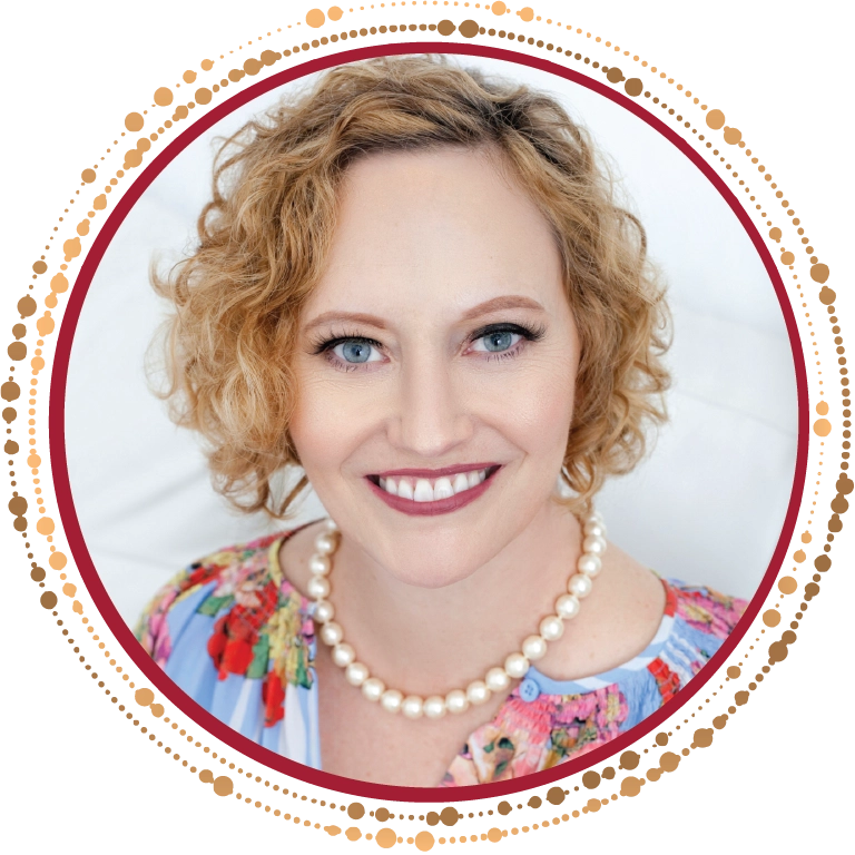 A woman with curly hair and pearls smiling in a circle, giving praise for Gagan Sarkaria's exceptional services.