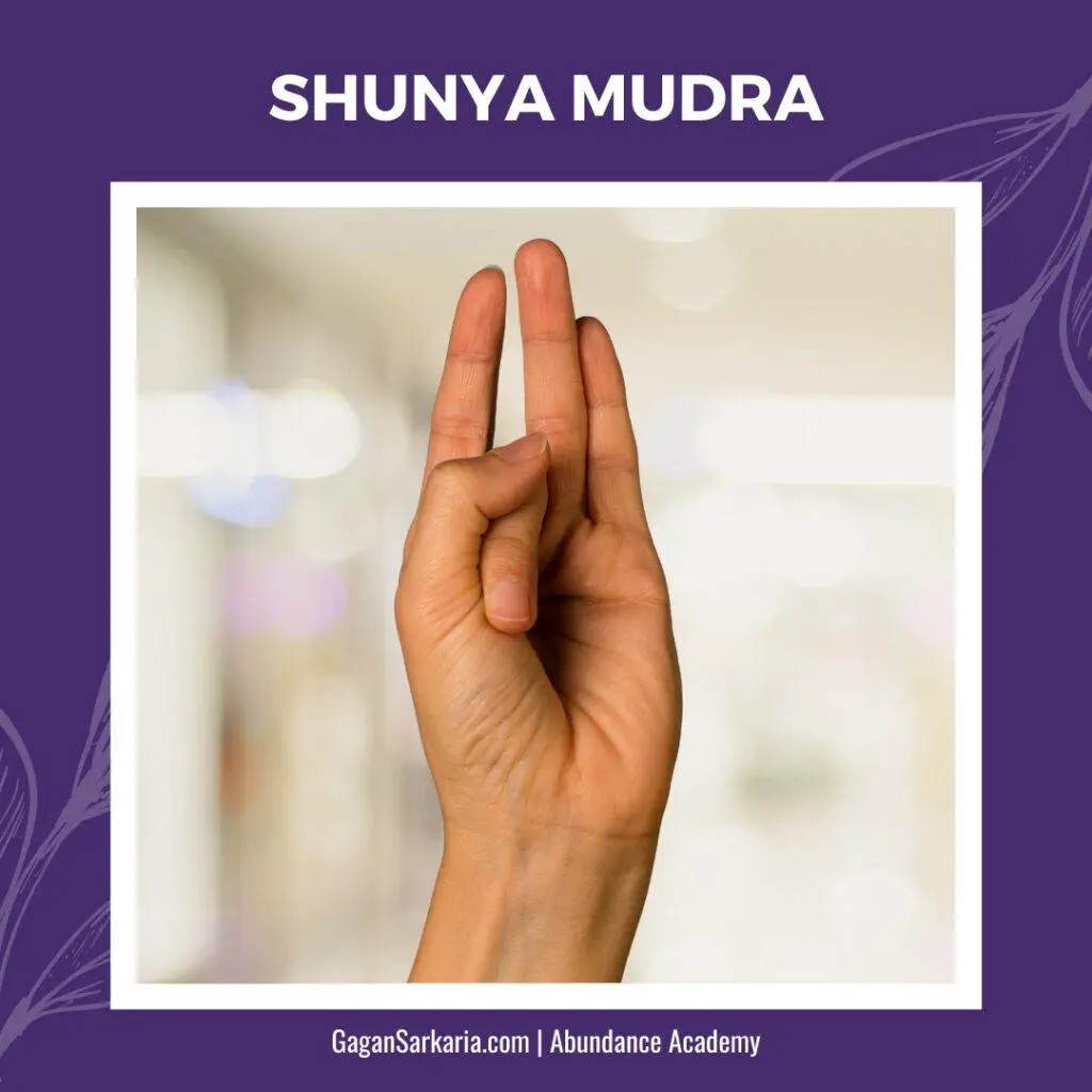 Shunya-Mudra Shunya or Space element mudra
