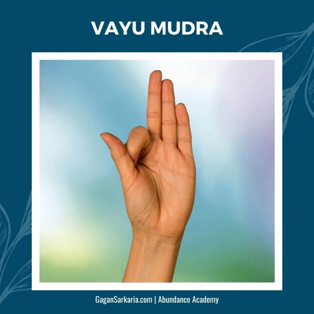 Vayu-Mudra vayu or air hand mudra for meditation