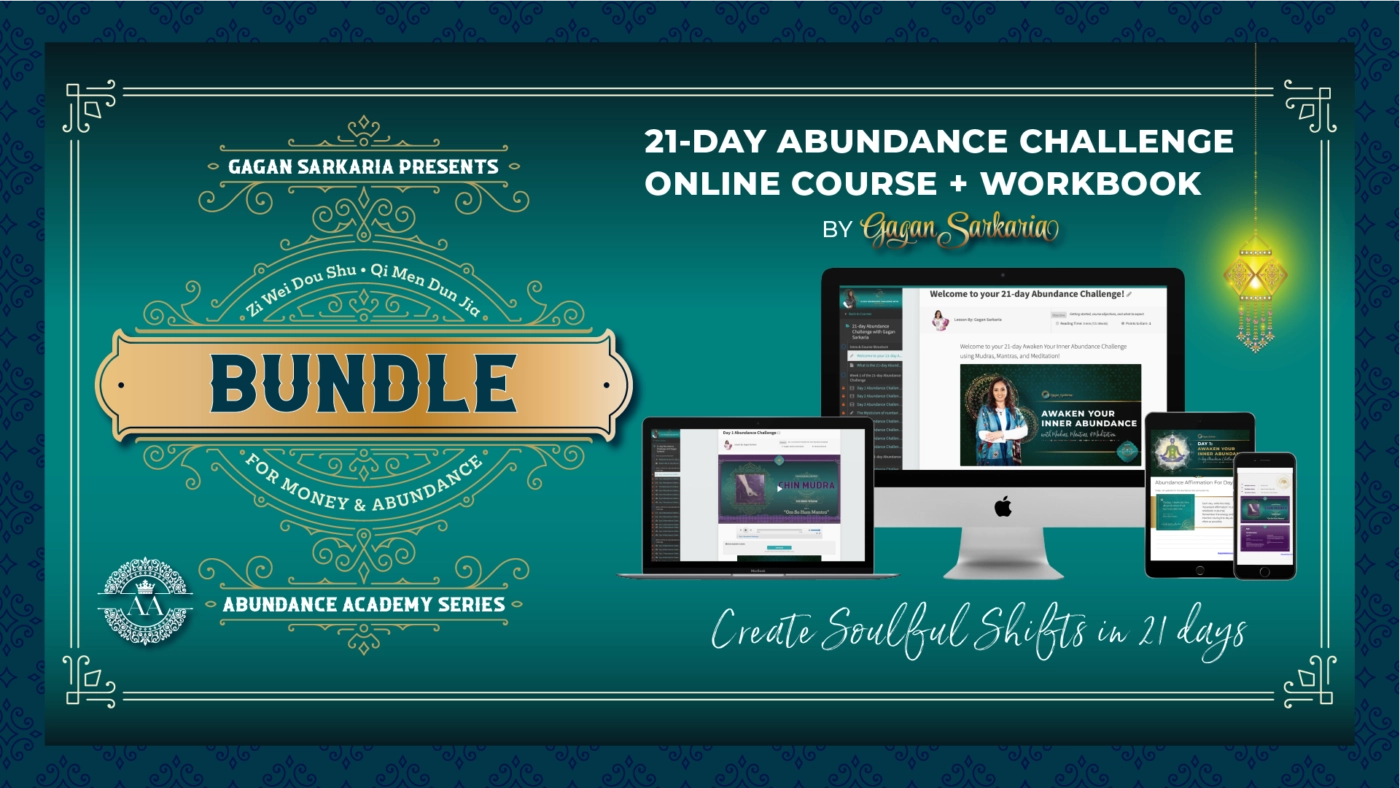 21 day abundance challenge online course with workbook bundle, Gagan Sarkaria's Coaching Programs
