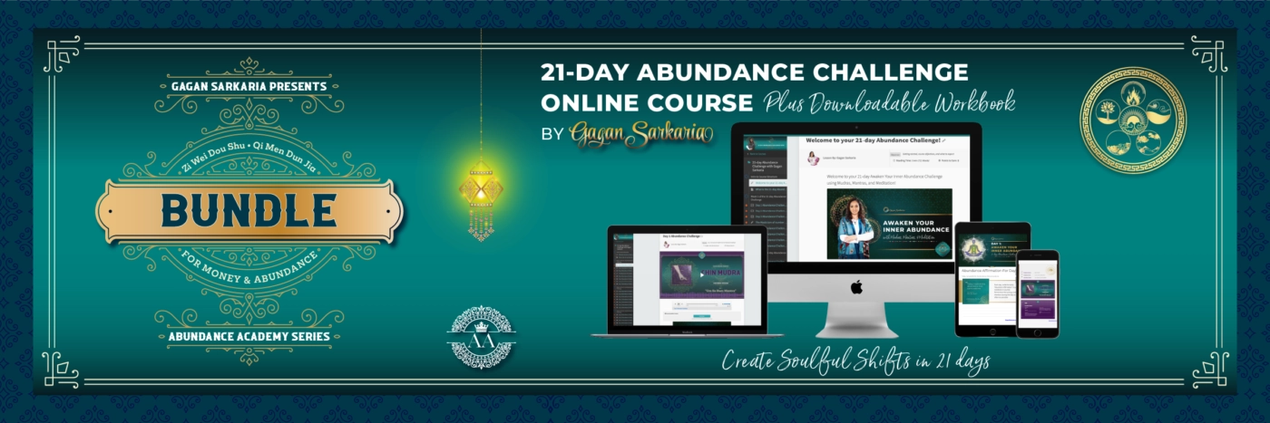 Bundle 21-day Abundance Course + Workbook_Teal Blue 2400 x 800 New 21 day abundance challenge online course bundle