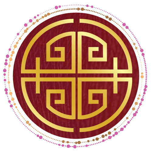 A golden Chinese symbol representing Life map reading on a red background. A golden Chinese symbol representing Life map reading on a red background.