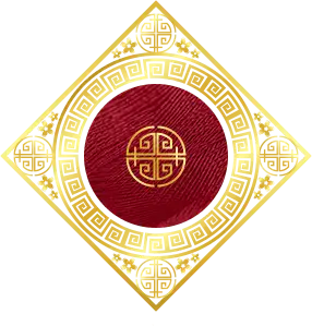 A red and gold chinese symbol representing life map reading and Numerology A red and gold chinese symbol representing life map reading and Numerology
