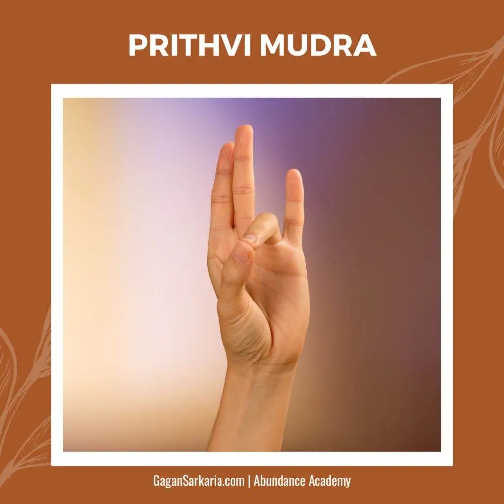Prithvi-Mudra prithvi or earth element mudra